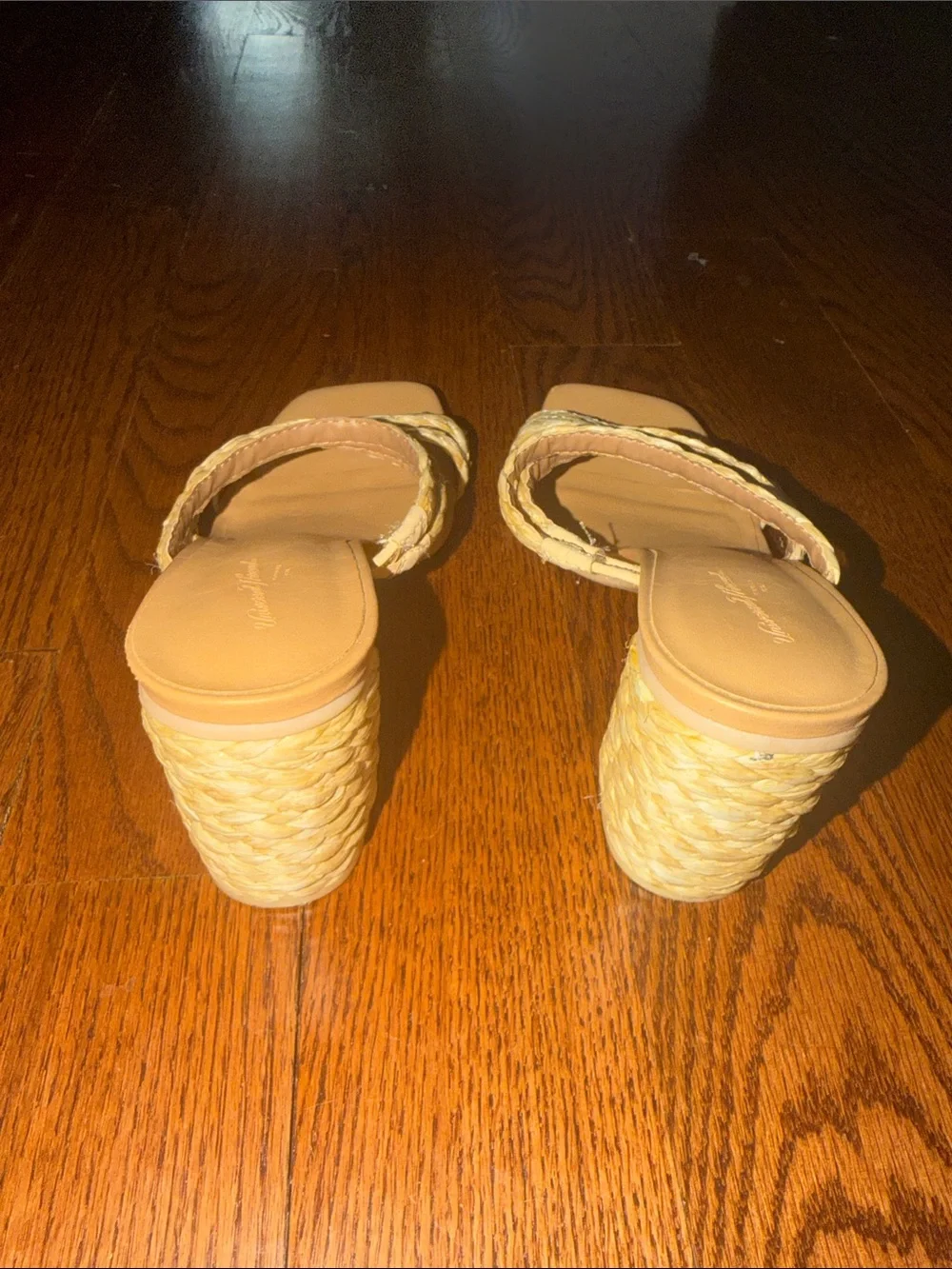 Universal Thread Braided Slide Sandals in Natural Tan